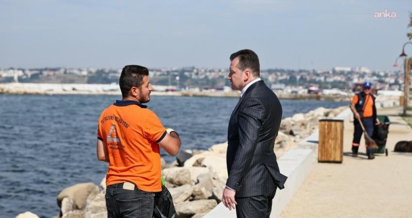 Silivri Belediye Başkanı Bora Balcıoğlu, olumsuz hava koşullarından etkilenen marina
