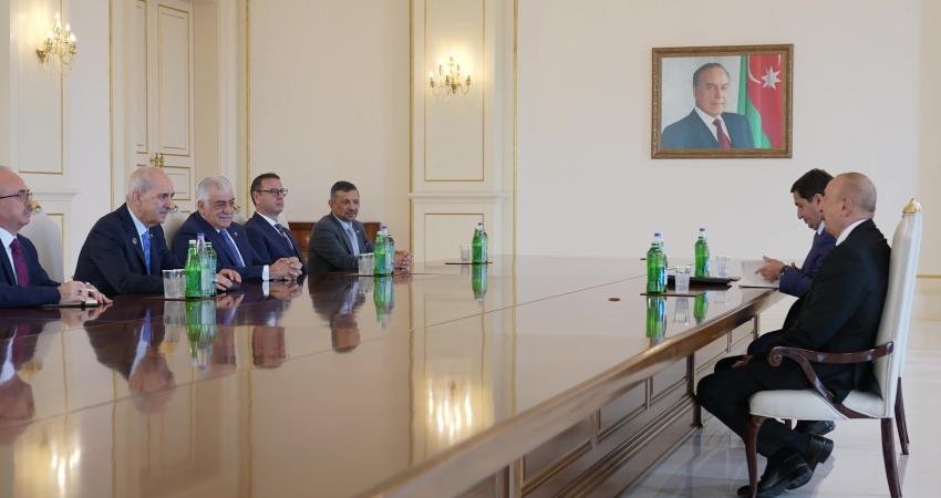 TBMM Başkanı Numan Kurtulmuş, Azerbaycan Cumhurbaşkanı İlham Aliyev tarafından kabul