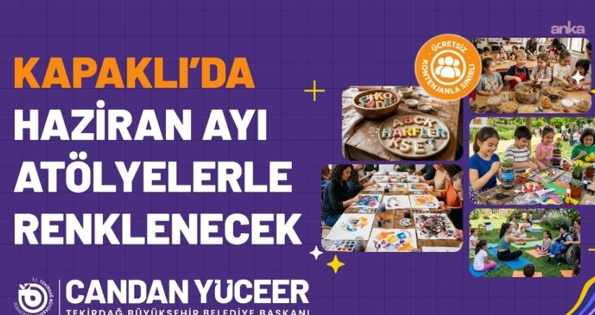 Tekirdağ Kapaklı’da haziran ayı etkinliklerle renklenecek Tekirdağ Büyükşehir Belediyesi Kapaklı Sosyal Yaşam Merkezi’nin haziran ayı etkinlik
