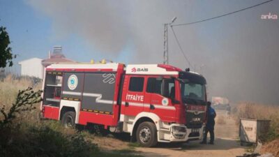 Tekirdağ’ın Süleymanpaşa ilçesinde buğday tarlalarında çıkan yangın, ekiplerin yoğun ve