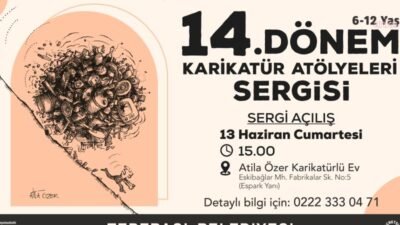 Tepebaşı Belediyesi tarafından Atila Özer Karikatürlü Ev’de 6-12 yaş arası