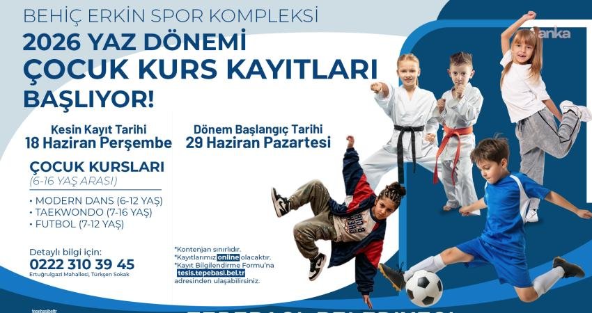 Tepebaşı Belediyesi tarafından çocuklar ve yetişkinler için düzenlenen yaz dönemi