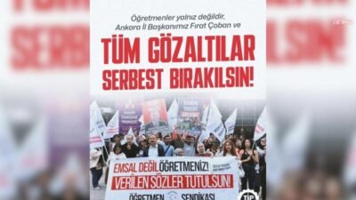 TİP Genel Başkanı Erkan Baş, Ankara'da özel sektör öğretmenlerinin gözaltına