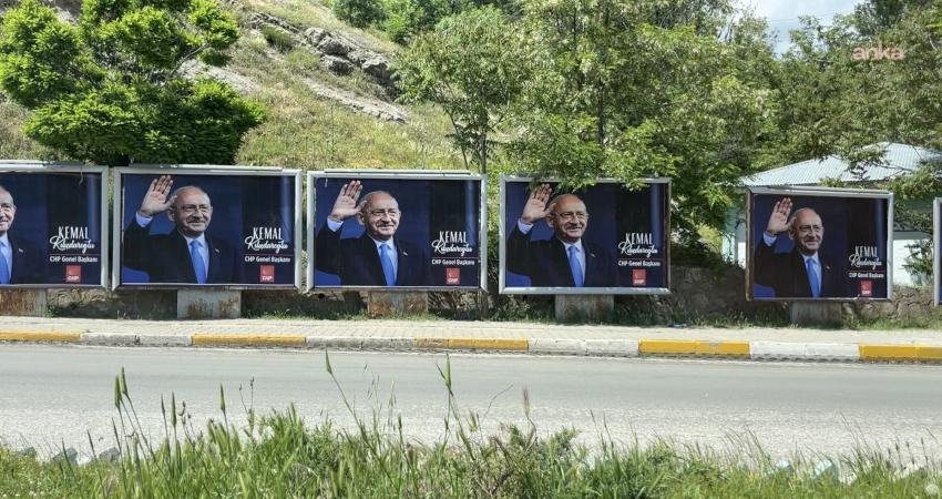 Tunceli Valiliği, kentte bulunan bazı billboardlarda Kemal Kılıçdaroğlu’nun yer aldığı
