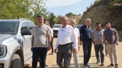 Turgutlu Belediyesi'nin Manisa Büyükşehir Belediyesi iş birliğinde yürüttüğü yol yapım,