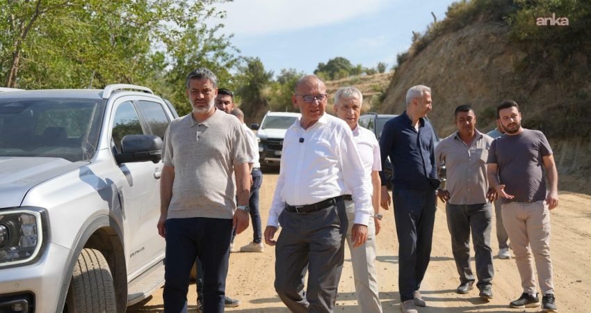 Turgutlu Belediyesi'nin Manisa Büyükşehir Belediyesi iş birliğinde yürüttüğü yol yapım,