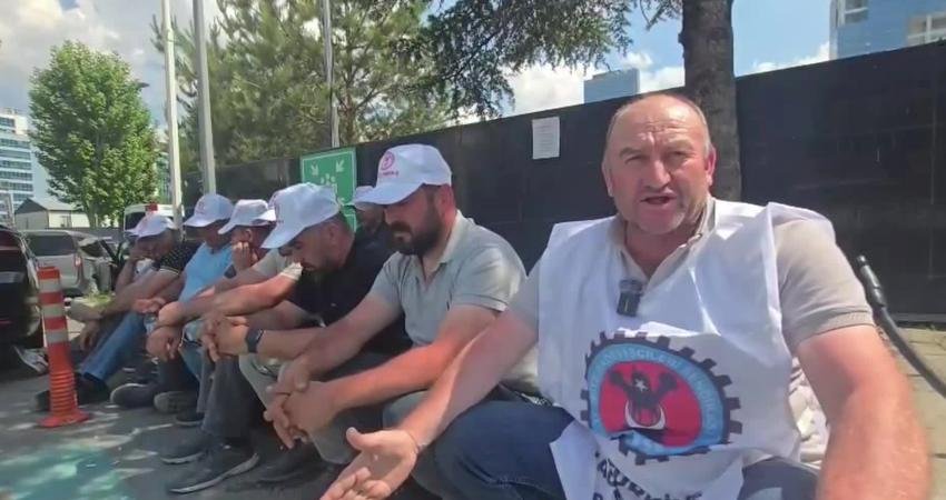 Doruk Madencilik bünyesinde çalışan Türkiye Maden İşçileri Sendikası işçilerinden oluşan dört