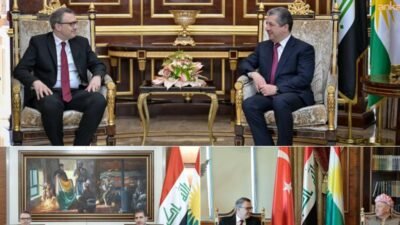 Türkiye'nin Bağdat Büyükelçisi Anıl Bora İnan, Erbil'de IKBY Başbakanı Mesrur