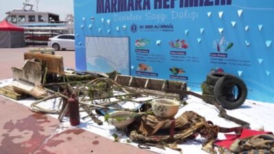 Tuzla Belediyesi öncülüğünde düzenlenen sualtı temizlik etkinliğinde, ocak ayındaki fırtınada