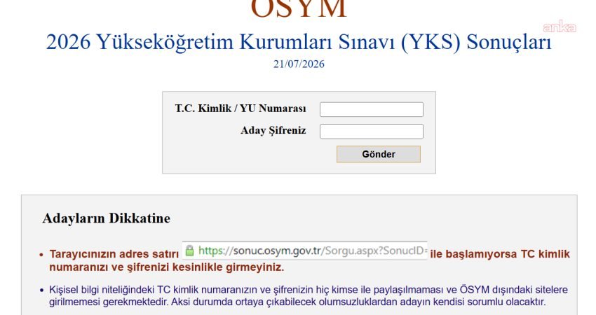 Ölçme, Seçme ve Yerleştirme Merkezi (ÖSYM), 20-21 Haziran tarihlerinde düzenlenen