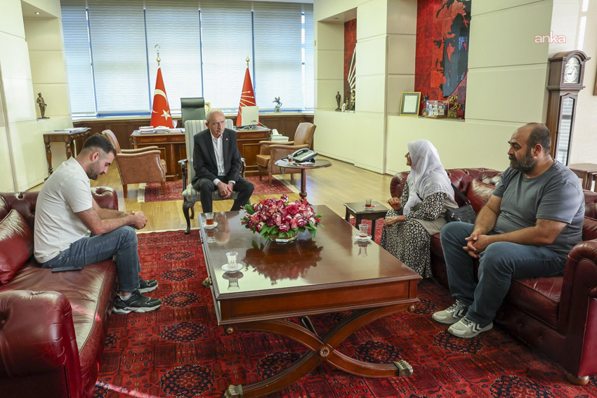 CHP Genel Başkanı Kemal Kılıçdaroğlu, Narin Güran'ın babası Arif Güran,