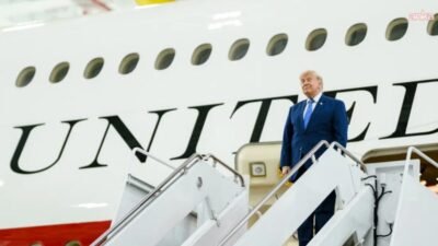 ABD Başkanı Donald Trump ve beraberindeki heyeti taşıyan Air Force One