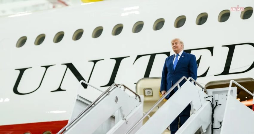 ABD Başkanı Donald Trump ve beraberindeki heyeti taşıyan Air Force One