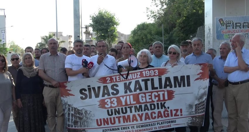 Adıyaman Emek ve Demokrasi Platformu, Madımak Katliamı’nın yıl dönümünde yaptığı