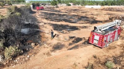 Antalya'nın Kepez ilçesi Çamlıca Mahallesi'nde dün öğle saatlerinde çıkan orman