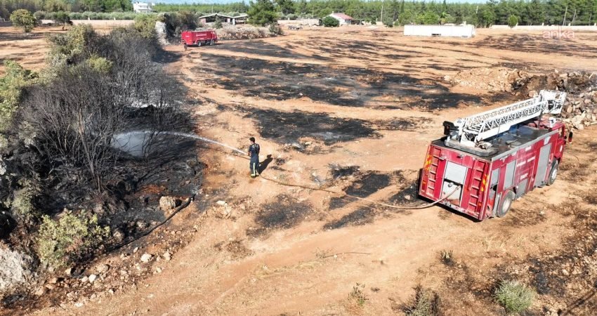 Antalya'nın Kepez ilçesi Çamlıca Mahallesi'nde dün öğle saatlerinde çıkan orman
