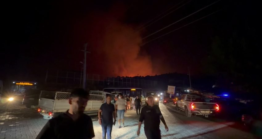 Aydın’ın Çine ilçesine bağlı Madran Dağı Kavşit bölgesinde çıkan orman