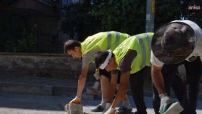 Ayvalık Belediyesi, 150 Evler Mahallesi'nde 15 bin metrekarelik alanda yol
