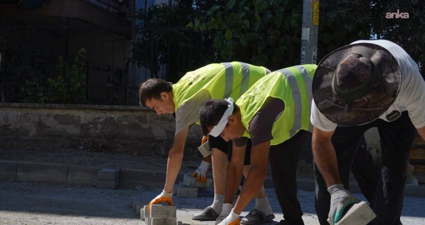 Ayvalık Belediyesi, 150 Evler Mahallesi'nde 15 bin metrekarelik alanda yol