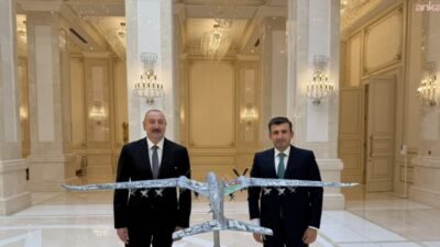 Azerbaycan Cumhurbaşkanı İlham Aliyev, Baykar Yönetim Kurulu Başkanı Selçuk Bayraktar'ı