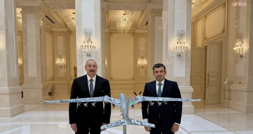 Azerbaycan Cumhurbaşkanı İlham Aliyev, Baykar Yönetim Kurulu Başkanı Selçuk Bayraktar'ı