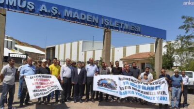 Elazığ’ın Maden ilçesinde Yıldızlar Holding'e bağlı Eti Gümüş A.Ş.'de ücretlerini
