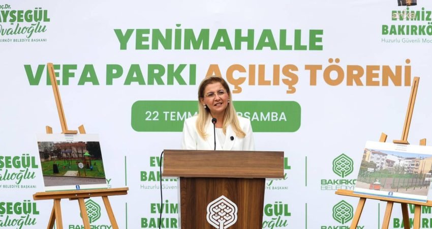 Bakırköy Belediyesi tarafından yenilenen Yenimahalle Vefa Parkı hizmete açıldı. Bin