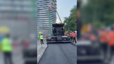Beşiktaş Belediyesi, ilçede ulaşım konforunu artırmak için yol çalışmalarına aralıksız