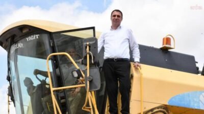 Beylikova Belediyesi'ne ait tarım arazilerinde hububat hasadı başladı. Dekar başına