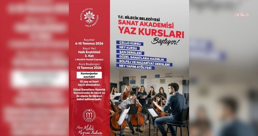 Bilecik Belediyesi'nin 10 yaş ve üzeri öğrenciler için düzenlediği Sanat