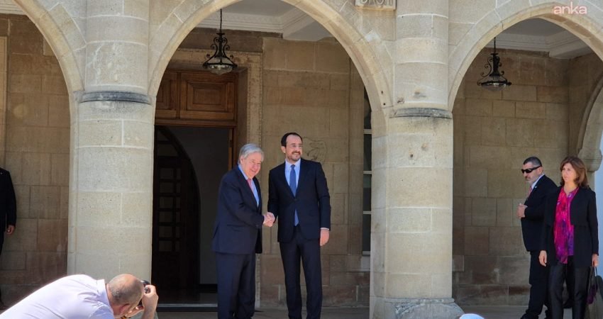 Birleşmiş Milletler (BM) Genel Sekreteri Antonio Guterres, Kıbrıs Adası ziyareti kapsamında