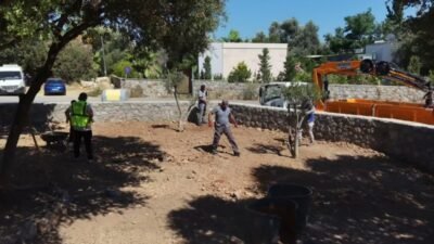 Bodrum Belediye Başkanı Tamer Mandalinci, yapımında sona gelinen Pînaraltı Emekli