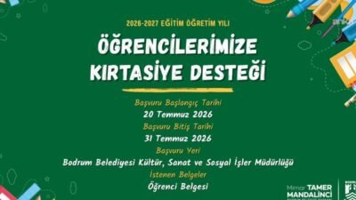 Bodrum Belediyesi, sosyal belediyecilik anlayışı doğrultusunda 2026-2027 eğitim öğretim yılı