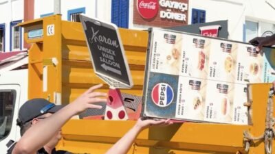 Bodrum Belediyesi Zabıta Müdürlüğü ile Bodrum İlçe Emniyet Müdürlüğü ekipleri,