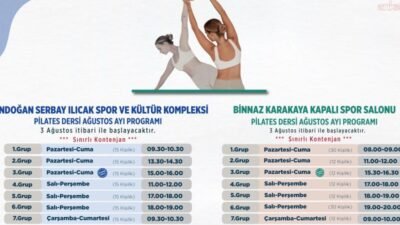 Bodrum Belediyesi, pilates derslerini ağustos ayında da sürdürecek. Dersler, 3