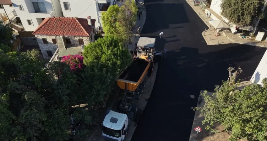 Bodrum Belediyesi Fen İşleri Müdürlüğü ekipleri, ilçe genelinde altyapısı tamamlanan