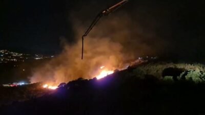 Muğla’nın Bodrum ilçesine bağlı Bitez Mahallesi’nde makilik alanda yangın çıktı.