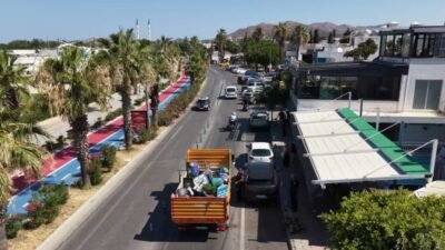 Bodrum Belediyesi ile İlçe Emniyet Müdürlüğü'nün kamuya açık alanlardaki işgalleri