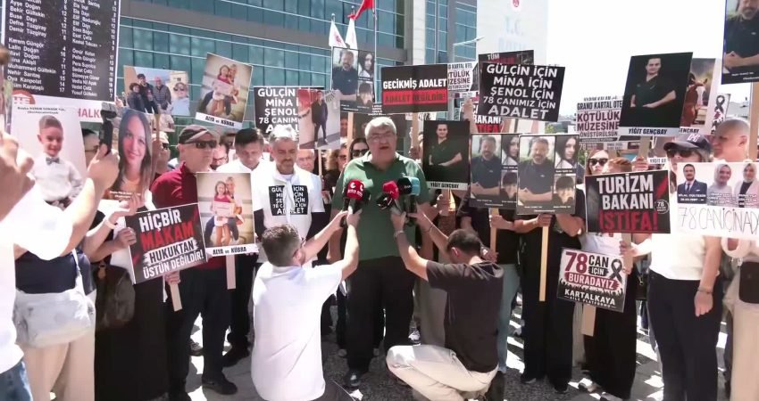 Bolu Grand Kartal Otel'deki yangında yakınlarını kaybeden aileler Bolu'dan Ankara'ya "78