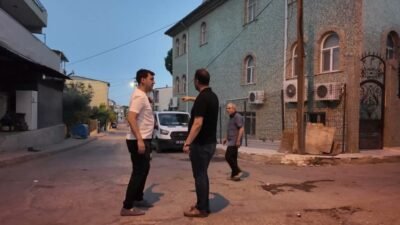 Bornova Belediye Başkanı Ömer Eşki, Yeşilçam Mahallesi'nde yapılacak yatırımları yerinde