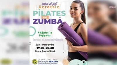 Buca Belediyesi, sağlıklı yaşamı teşvik etmek amacıyla düzenlediği ücretsiz pilates