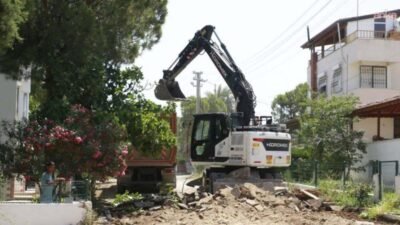 Burhaniye Belediyesi Fen İşleri Müdürlüğü, ilçe genelinde yol, parke taşı,