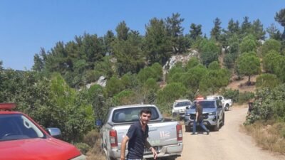 Balıkesir’in Burhaniye İlçesine bağlı Hacıbozlar Mahallesinde saat 14.30 dolayında çıkan