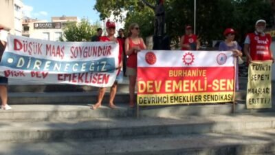 DİSK'e bağlı DEV Emekli-Sen Burhaniye Şubesi öncülüğünde "Emekli insanca yaşam