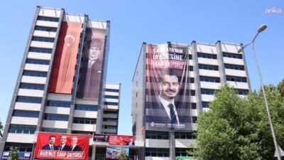 Çankaya Belediyesi önünde kurulan dayanışma çadırında vatandaşların demokrasi ve adalet