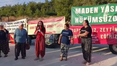 Muğla'nın Milas ilçesindeki Akbelen Ormanı'nda İkizköylülerin çağrısıyla bir araya gelen