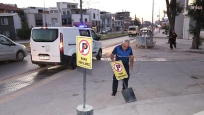 Çiğli Belediyesi Zabıta Müdürlüğü ekipleri, kent düzenini korumak, yaya güvenliğini
