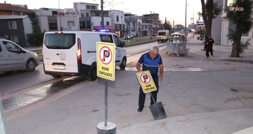 Çiğli Belediyesi Zabıta Müdürlüğü ekipleri, kent düzenini korumak, yaya güvenliğini