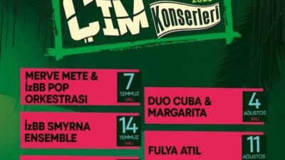 İzmir Büyükşehir Belediyesi Çim Konserleri,başlıyor. İzmirlilerin ilgiyle takip ettiği konser
