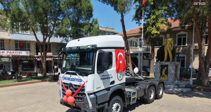 Çine Belediyesi, öz kaynaklarıyla satın aldığı yeni TIR'ı araç filosuna